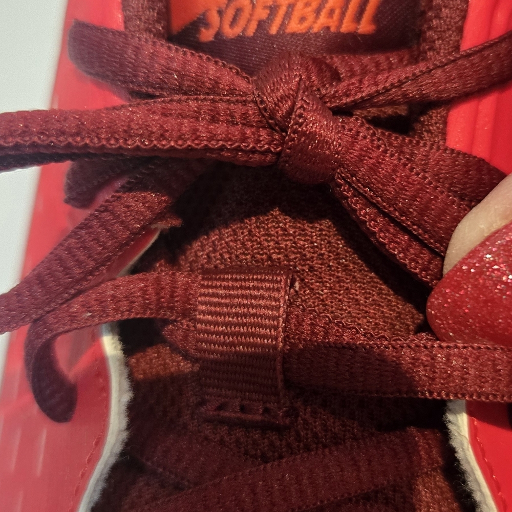 Nike Womens' Red Hyperdiamond 4 Softball Cleats NEW - Picture 3 of 7